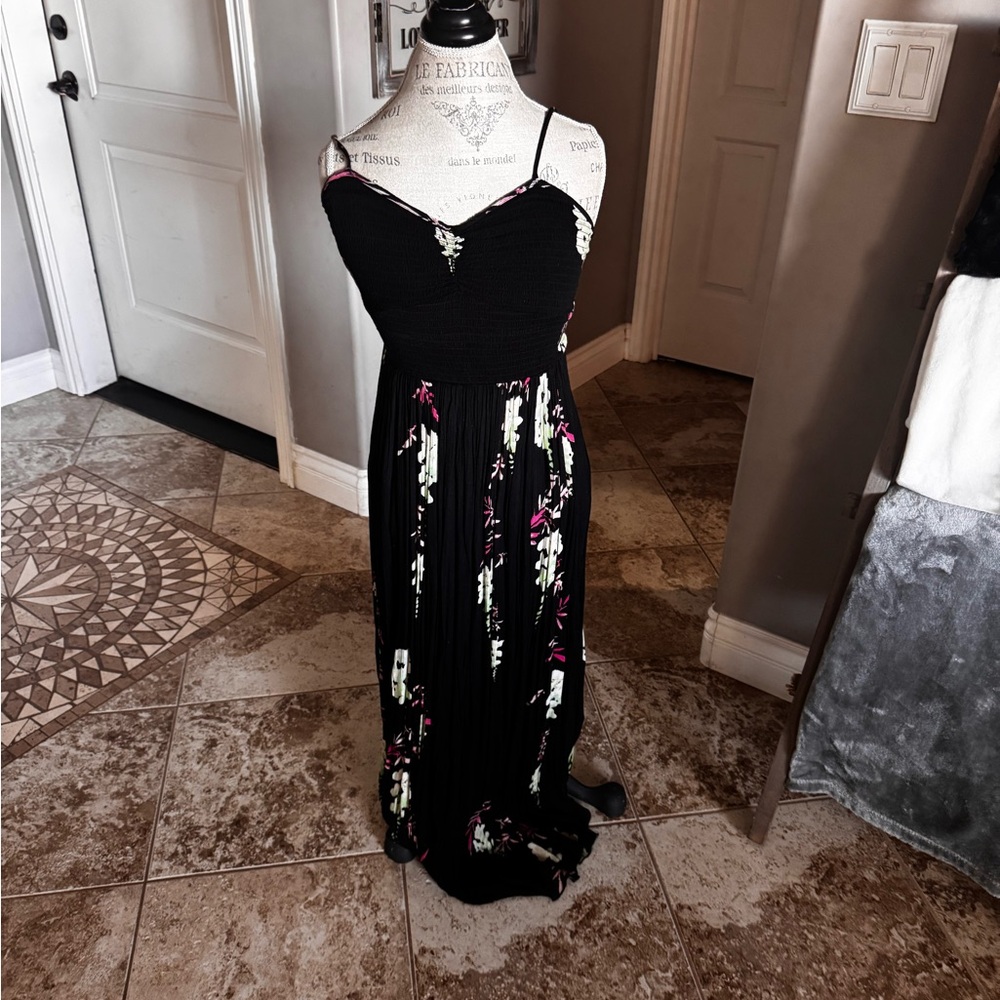 Free people Black Floral Maxi Dress